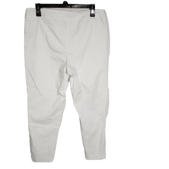 JM Collection Women Pants Petite Large PL Ankle Skinny Pull On Embellished White - Picture 2 of 11